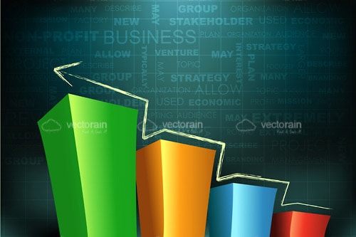 Abstract Growth Graphic in 3D Style